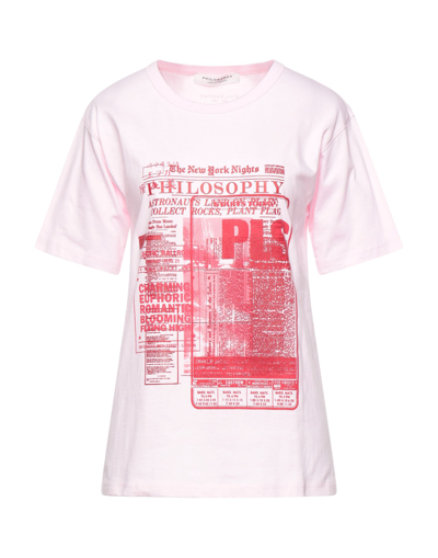 Shop Philosophy Di Lorenzo Serafini Woman T-shirt Pink Size S Cotton