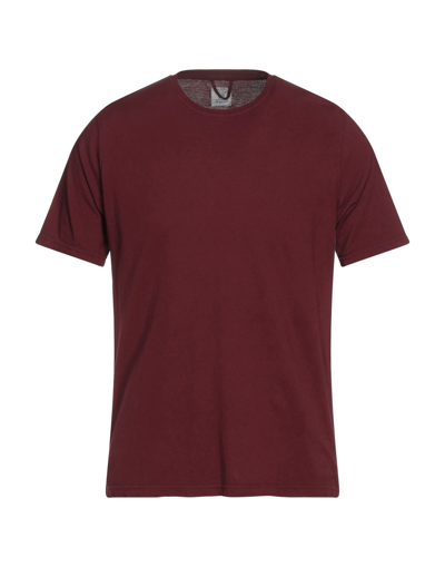 Shop R3d Wöôd Man T-shirt Burgundy Size Xl Cotton In Red