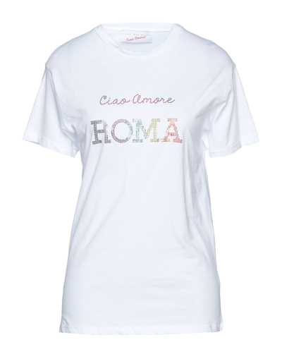 Shop Giada Benincasa Woman T-shirt White Size L Cotton