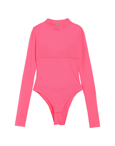 Shop Not After Ten Woman T-shirt Fuchsia Size L Polyamide, Elastane In Pink