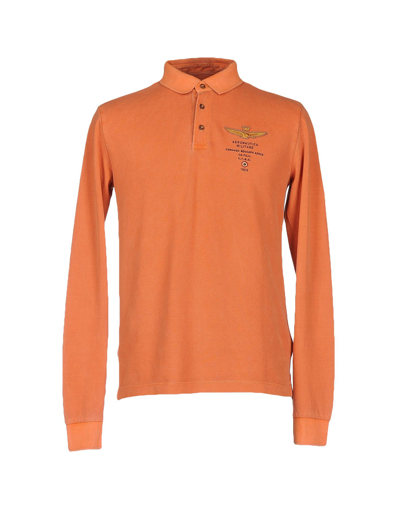 Shop Aeronautica Militare Polo Shirts In Orange