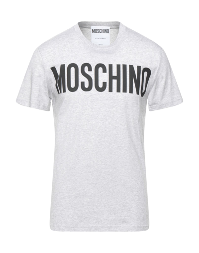 Shop Moschino T-shirts In Light Grey