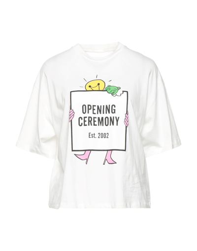 Shop Opening Ceremony Woman T-shirt White Size Xs Cotton