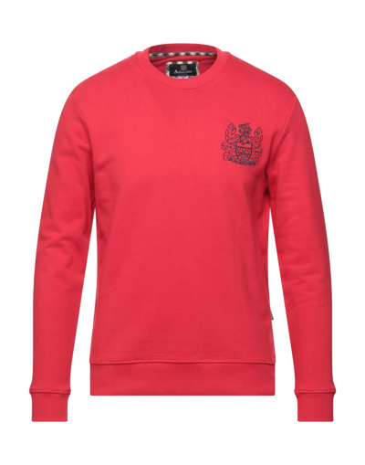 Shop Aquascutum Man Sweatshirt Red Size Xl Cotton