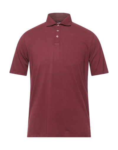 Shop R3d Wöôd Man Polo Shirt Burgundy Size L Cotton In Red