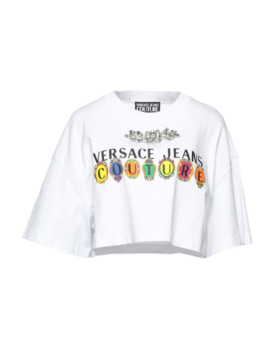 Shop Versace Jeans Couture Woman T-shirt White Size M Cotton