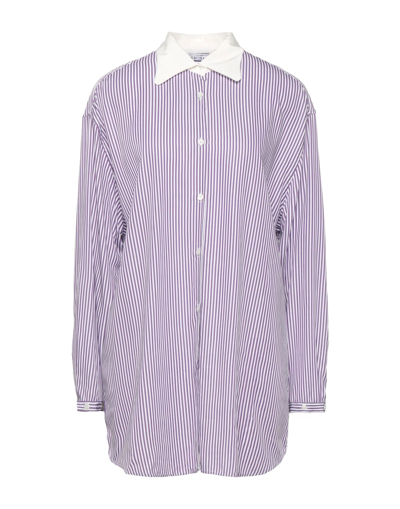 Shop Caliban Woman Shirt Purple Size 4 Cotton, Silk, Elastane