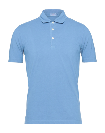 Shop Altea Polo Shirts In Slate Blue