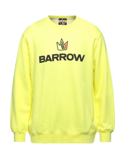 Shop Barrow Man Sweatshirt Yellow Size S Cotton