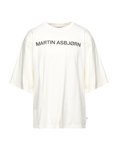Shop Martin Asbjørn T-shirts In Ivory