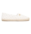 Michael Michael Kors Logo-print Faux Leather Espadrilles In Winter Wht