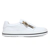 Roger Vivier 25mm Sneaky Viv Zip-up Leather Sneakers In White