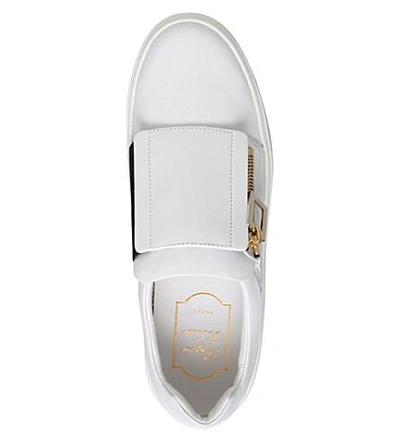 Shop Roger Vivier Sneaky Viv Leather Trainers In White