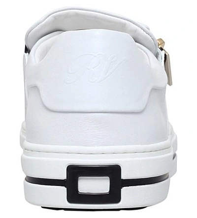 Shop Roger Vivier Sneaky Viv Leather Trainers In White