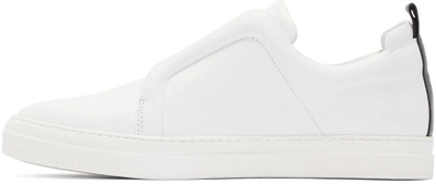 Shop Pierre Hardy White Leather Slider Sneakers
