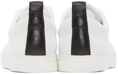 Shop Pierre Hardy White Leather Slider Sneakers