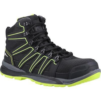 Pre-owned Helly Hansen Addvis Mid S3 Safety Boot Black/yellow