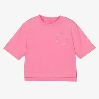 Shop Stella Mccartney Kids Girls Pink Cotton T-shirt