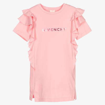 Shop Givenchy Teen Girls Pink Logo Dress