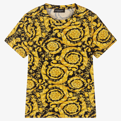Shop Versace Teen Gold Barocco T-shirt