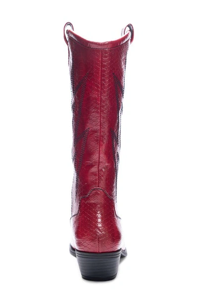 Dirty Laundry Josea Cowboy Boot In Red