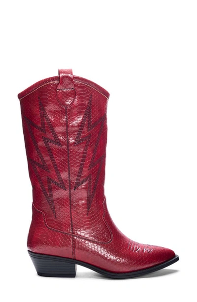 Dirty Laundry Josea Cowboy Boot In Red
