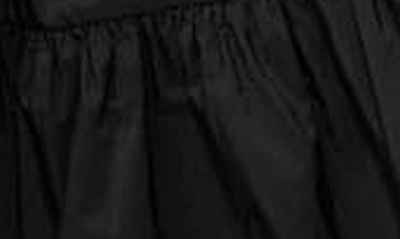 Shop Maje Smocked Satin Skirt In Black
