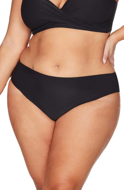 Shop Artesands Hues Monet Curve Fit Bikini Bottoms In Black