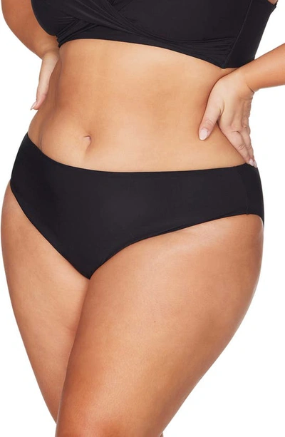 Shop Artesands Hues Monet Curve Fit Bikini Bottoms In Black