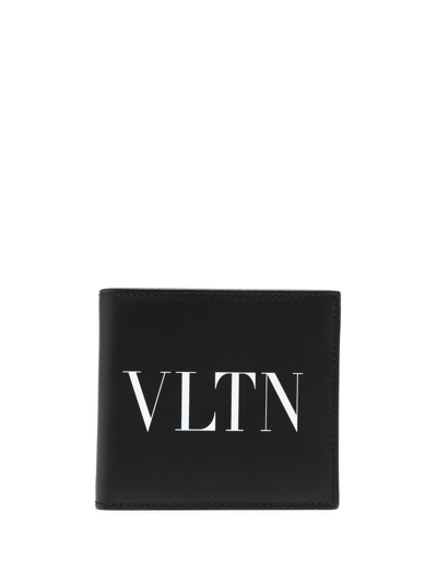 Shop Valentino Logo Wallet In Nero