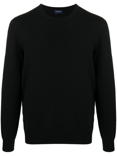 Shop Drumohr Crew-neck Sweater In Nero