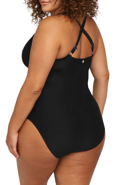 Artesands Raphael E- & F-cup Underwire One-piece Swimsuit In Black