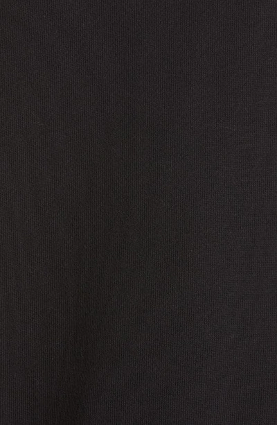 Shop Alexander Wang T Essential Cotton Blend Fleece Logo Sweateshirt In Black