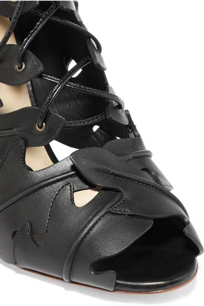 Shop Francesco Russo Lace-up Leather Sandals