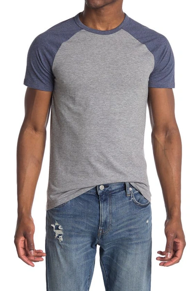 Shop Abound Short Sleeve Colorblock Baseball T-shirt In Grey Heather