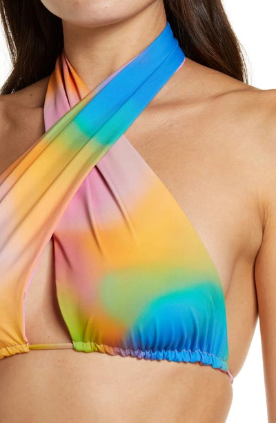 Shop Frankies Bikinis Bash Halter Bikini Top In Serotonin
