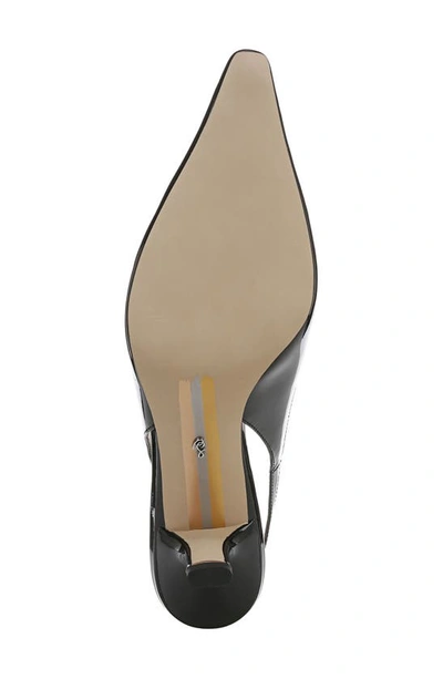 Sam Edelman Women's Bianka Pointed Toe Light Black Kitten Heel Slingback Pumps In Black