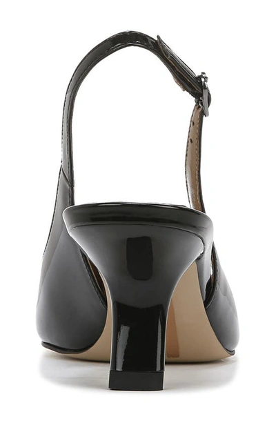 Sam Edelman Women's Bianka Pointed Toe Light Black Kitten Heel Slingback Pumps In Black