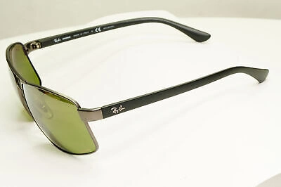Pre-owned Ray Ban Ray-ban Chromance Polarised Sunglasses Black Green Mirror Rb  3604-ch 029/6o | ModeSens