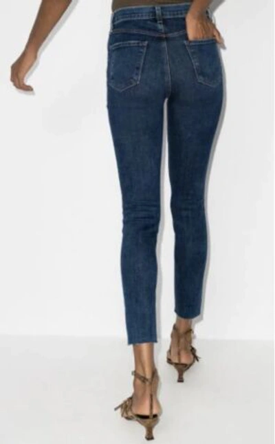 Pre-owned J Brand ‘leenah' High-rise Ankle Jeans, Indigo 24”w 26”l Rrp £255