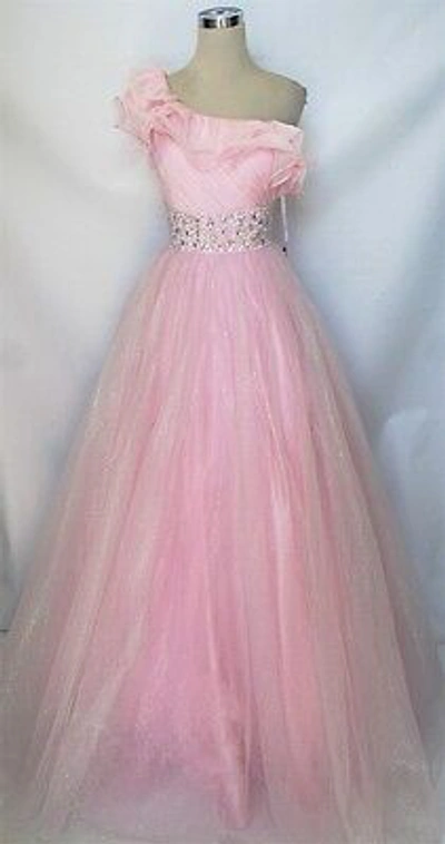 Pre-owned Mac Duggal Ice Pink Wedding Formal Prom Gown 4