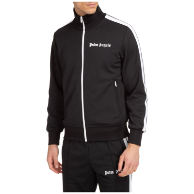 Pre-owned Palm Angels Zip-up Sweatshirt Men Pmbd001c99fab0011001 Black Turtleneck Sweat