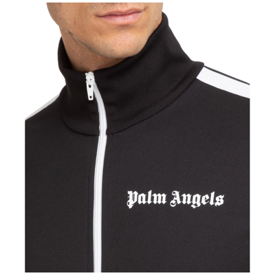 Pre-owned Palm Angels Zip-up Sweatshirt Men Pmbd001c99fab0011001 Black Turtleneck Sweat