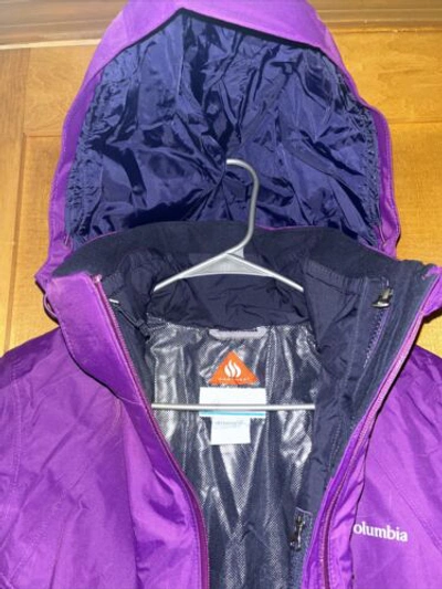 Pre-owned Columbia Men's 3-in-1 Nordic Point Ii Interchange Jacket - Purple