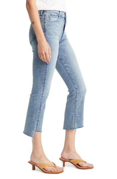 Shop Mother The Insider High Waist Crop Step Fray Jeans In Twice Shy
