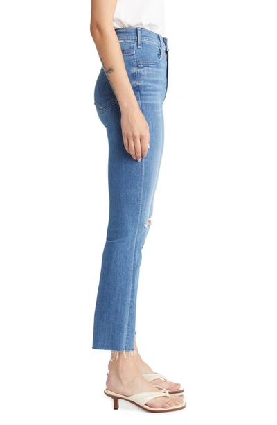 Shop Mother The Hustler Fray Ankle Bootcut Jeans In Cant Stop Staring