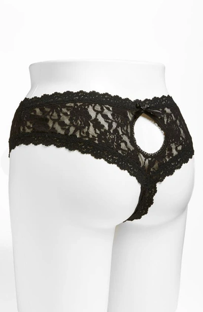 Hanky Panky Plus Size After Midnight Open Gusset Cheeky Hipster Lingerie 482921x In Black