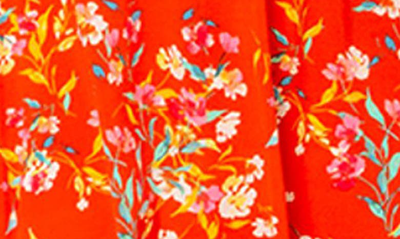 Shop Leota Monique Floral Jersey Faux Wrap Dress In Wcfg - Watercolor Floral