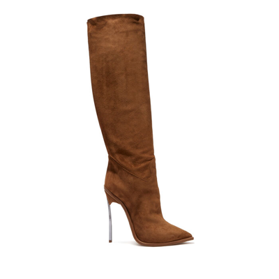 Shop Casadei Maxi Blade - Woman High Boots Saddle 36