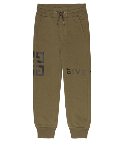 Shop Givenchy Logo Cotton-blend Sweatpants In Khaki